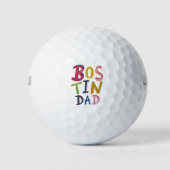 Bostin Dad Black Country Wording Golfballen (Voorkant)
