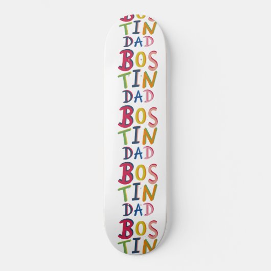 Bostin Dad Black Country Words Persoonlijk Skateboard (Voorkant)