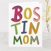 Bostin mam Black Country Birthday of Moederdag Kaart (Gele Bloem)