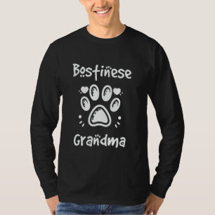 Bostinese oma Boston Terrier Pekinees Mix Gra T-shirt