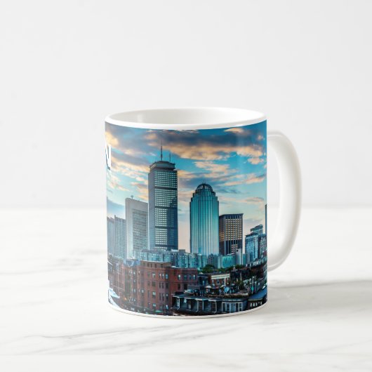 Bosto Coffee Mug Massachusetts City Skyline Gift Koffiemok (Voorkant rechts)