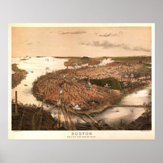 Boston 1877 Reproduction Lithograaf Poster (Voorkant)