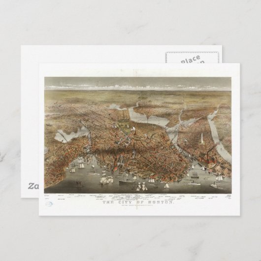 Boston 1898 briefkaart (Voorkant / Achterkant)