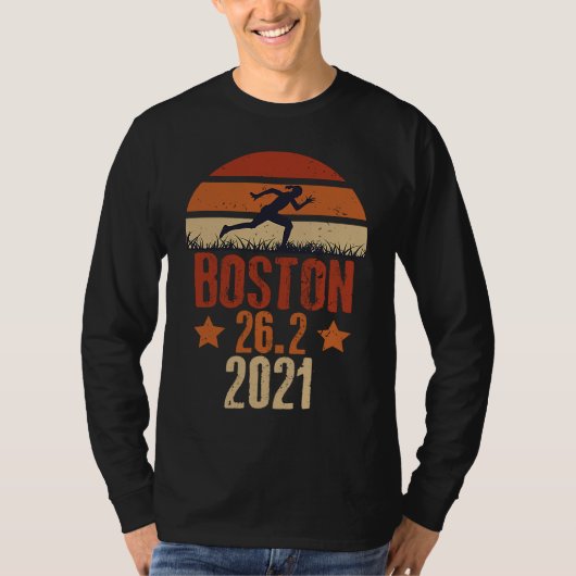 Boston 2021 Marathon Runner 26 2 Miles T-shirt (Voorkant)