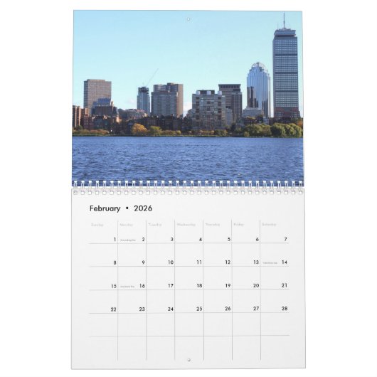 Boston 2025 kalender (Feb 2026)