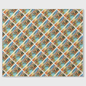 Boston #2 Massachusetts MA Vintage Travel Souvenir Cadeaupapier (Vlak)