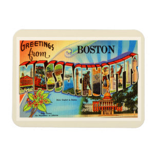 Boston #2 Massachusetts MA Vintage Travel Souvenir Magneet