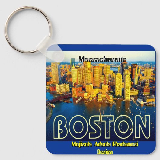 boston 2, Massachusetts - Op maat gemaakt Sleutelhanger (Voorkant)