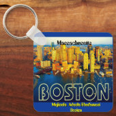 boston 2, Massachusetts - Op maat gemaakt Sleutelhanger (Voorkant)