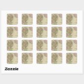 Boston 2 vierkante sticker (Vel)