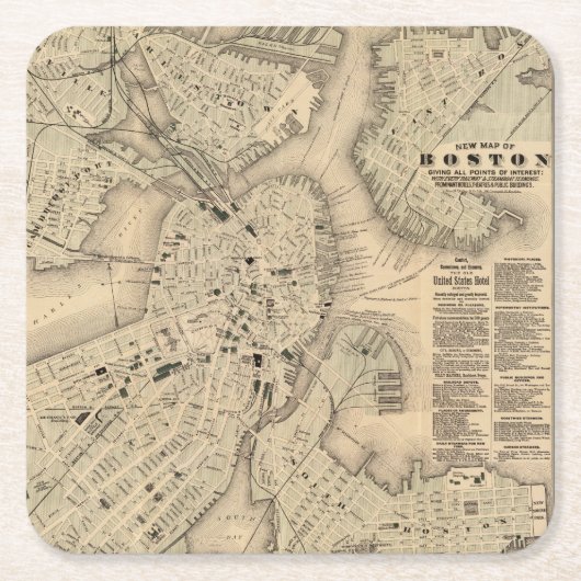 Boston 3 2 kartonnen onderzetters (Voorkant)
