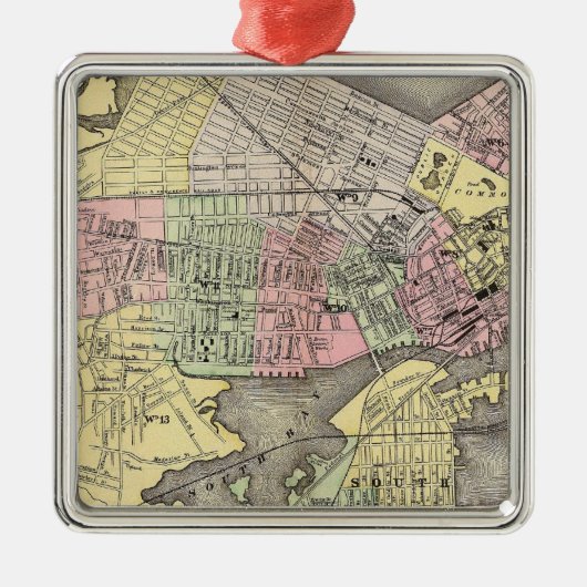 Boston 3 metalen ornament (Voorkant)