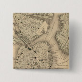 Boston 3 vierkante button 5,1 cm (Voorkant)