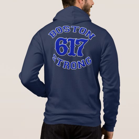 BOSTON 617 STRONG 3D-patch Hoodie (Achterkant)