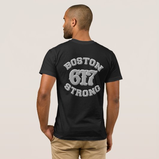 BOSTON 617 STRONG 3D-patch T-shirt (Achterkant volledig)