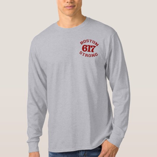 BOSTON 617 STRONG 3D-patch T-shirt (Voorkant)
