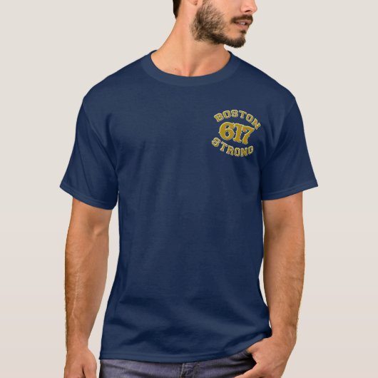BOSTON 617 STRONG 3D-patch T-shirt (Voorkant)