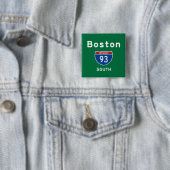 Boston 93 vierkante button 5,1 cm (In situ)