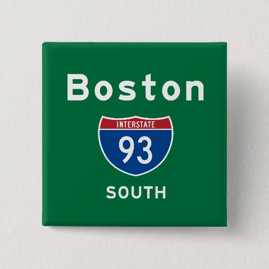 Boston 93 vierkante button 5,1 cm (Voorkant)