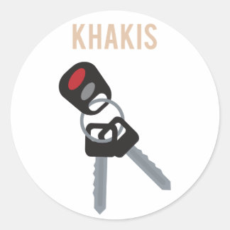 Boston Accent Car Keys Ronde Sticker