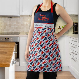 Boston Accent Lobstah voor Suppah Bib Apron Schort