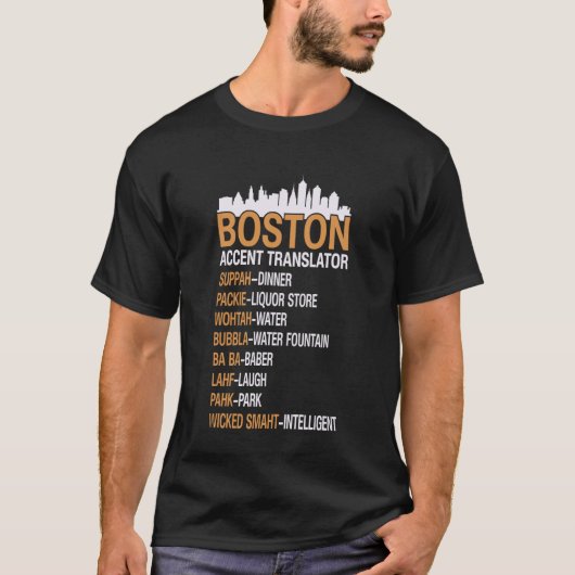 Boston Accent T-shirts Boston Accent Vertaler (Voorkant)