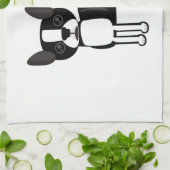 Boston Accent Terrier thuis Theedoek (Gevouwen)