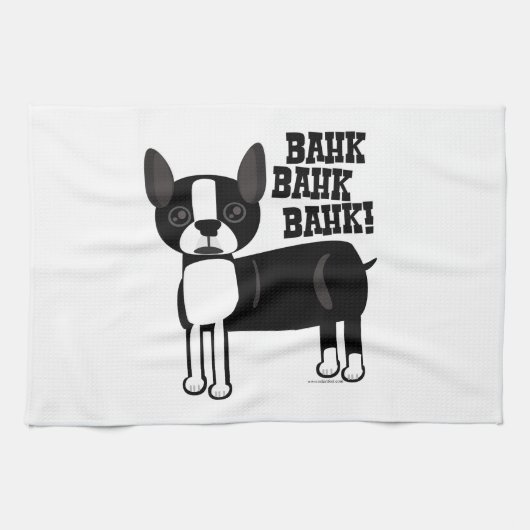 Boston Accent Terrier thuis Theedoek (Horizontaal)