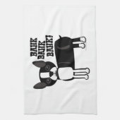 Boston Accent Terrier thuis Theedoek (Verticaal)