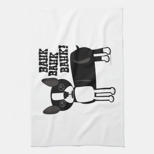 Boston Accent Terrier thuis Theedoek (Verticaal)