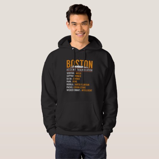 Boston Accent Translator Hoodie (Voorkant volledig)
