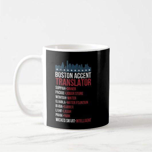 Boston Accent Translator voor het schaamteloze Bos Koffiemok (Links)