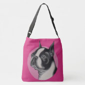 Boston-afdruk Crossbody Tas (Achterkant)