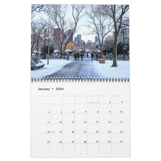 Boston Agenda Kalender (Jan 2026)