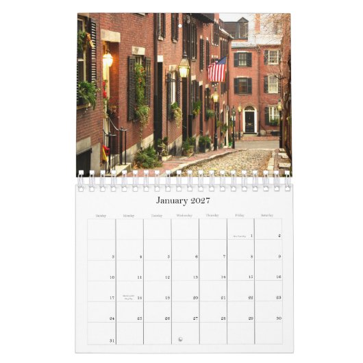 Boston agenda kalender (Jan 2027)