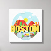 Boston als bestemming canvas afdruk (Voorkant)