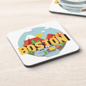 Boston als bestemming drankjes onderzetter (Linkerzijde)