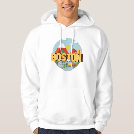 Boston als bestemming hoodie (Voorkant)