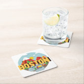 Boston als bestemming kartonnen onderzetters (Insitu)