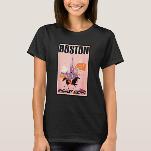 Boston American History Paul Revere Massachusetts  T-shirt (Voorkant)