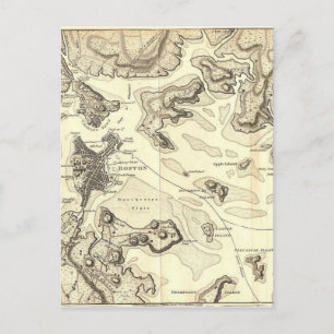 Boston and its Environs Circa 1800 Briefkaart