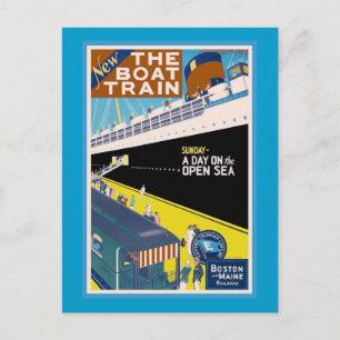 "Boston and Maine" Vintage Travel Poster Briefkaart