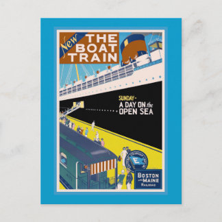 "Boston and Maine" Vintage Travel Poster Briefkaart