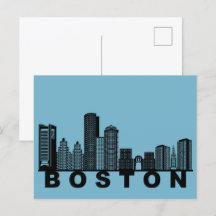 Boston Ansichtkaart – Iconische Silhouet van de St