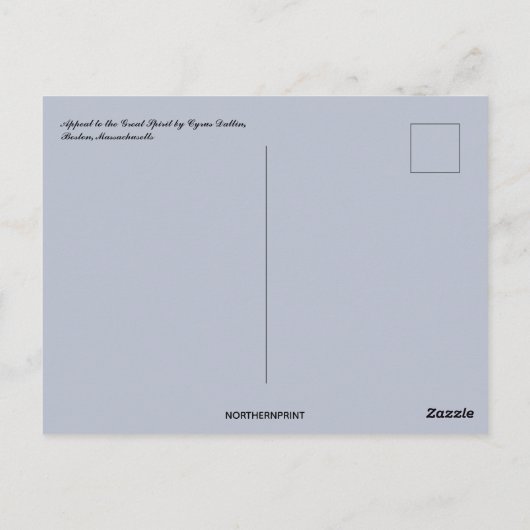 Boston Appeal to the Great Spirit Briefkaart (Achterkant)