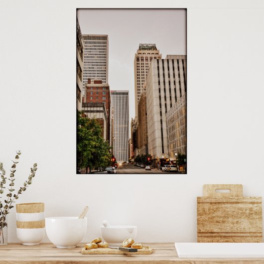 Boston Ave, Downtown Tulsa OK Poster (Keuken)