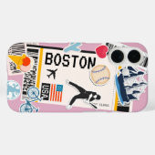 Boston Avonturen Boarding Pass Phone Hoesje (Achterkant (horizontaal))