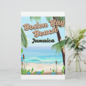 Boston baai strand, Jamaica Briefpapier (Staand voorkant)