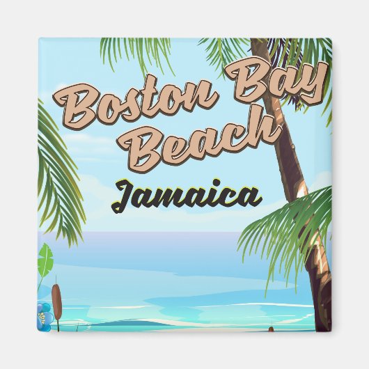 Boston baai strand, Jamaica Magneet (Voorkant)