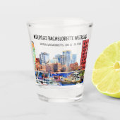 Boston Bachelorette Weekend Shot glass Glas (Voorkant)